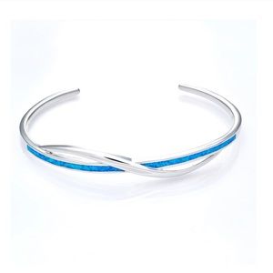Opal Twist Cuff Bracelet